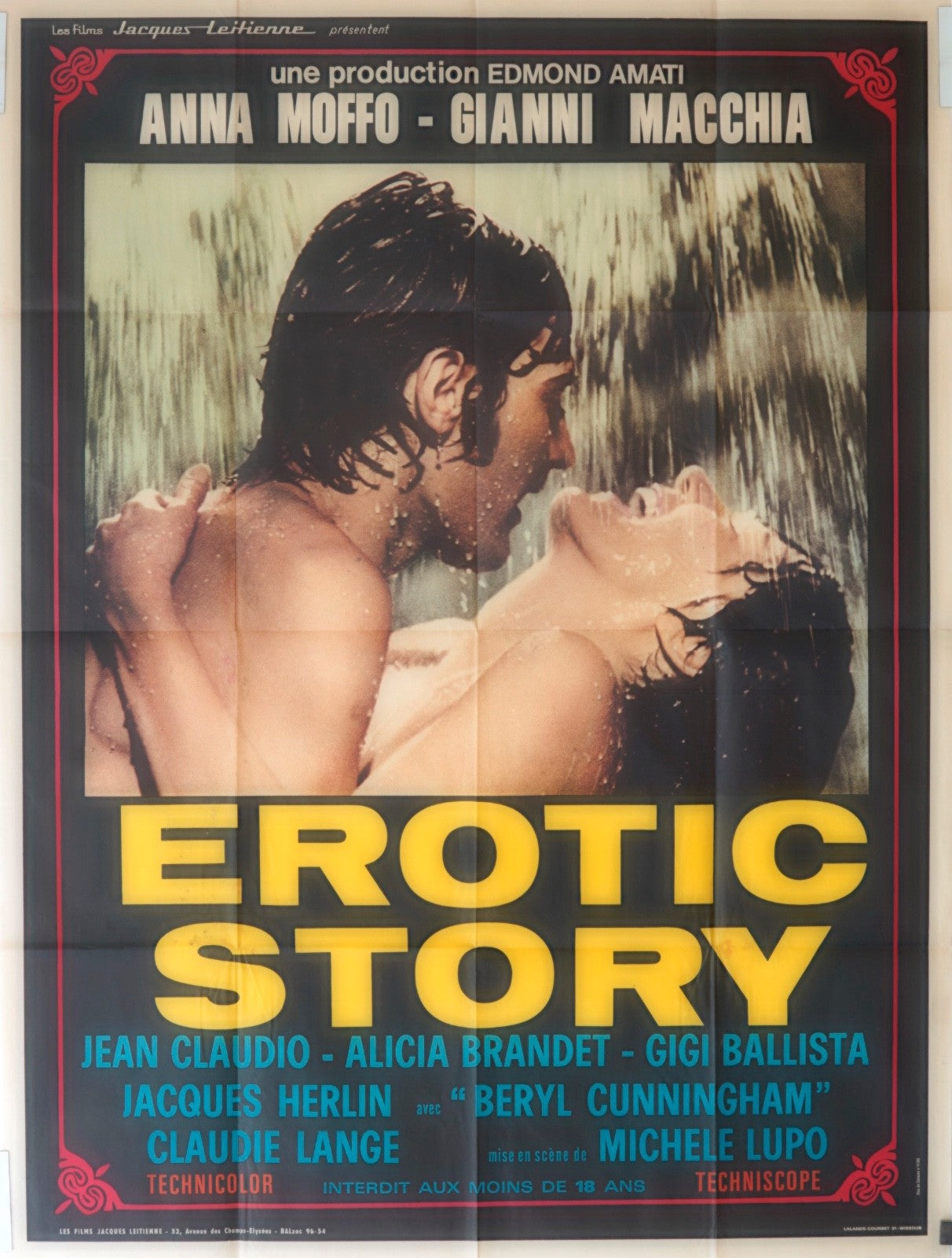 EROTIC STORY JEAN CLAUDIO MOVIE POSTER ORIGINAL 120x160