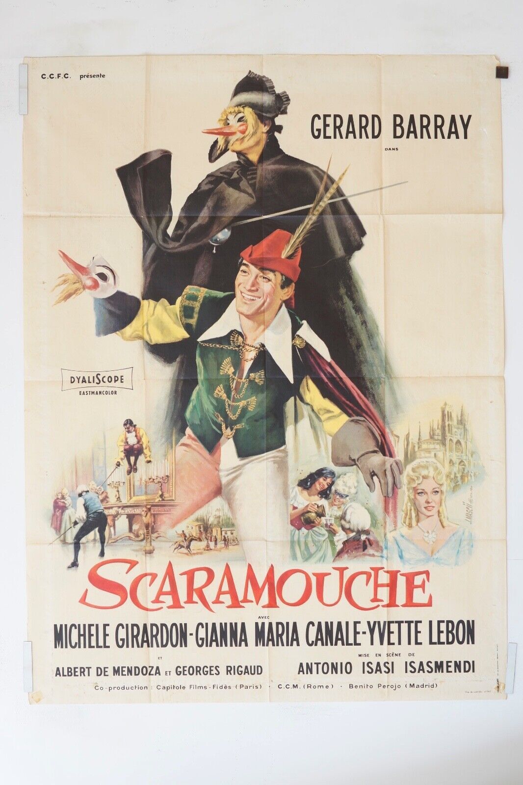SCARAMOUCHE MOVIE POSTER ORIGINAL (120X160) GERARD BARRAY