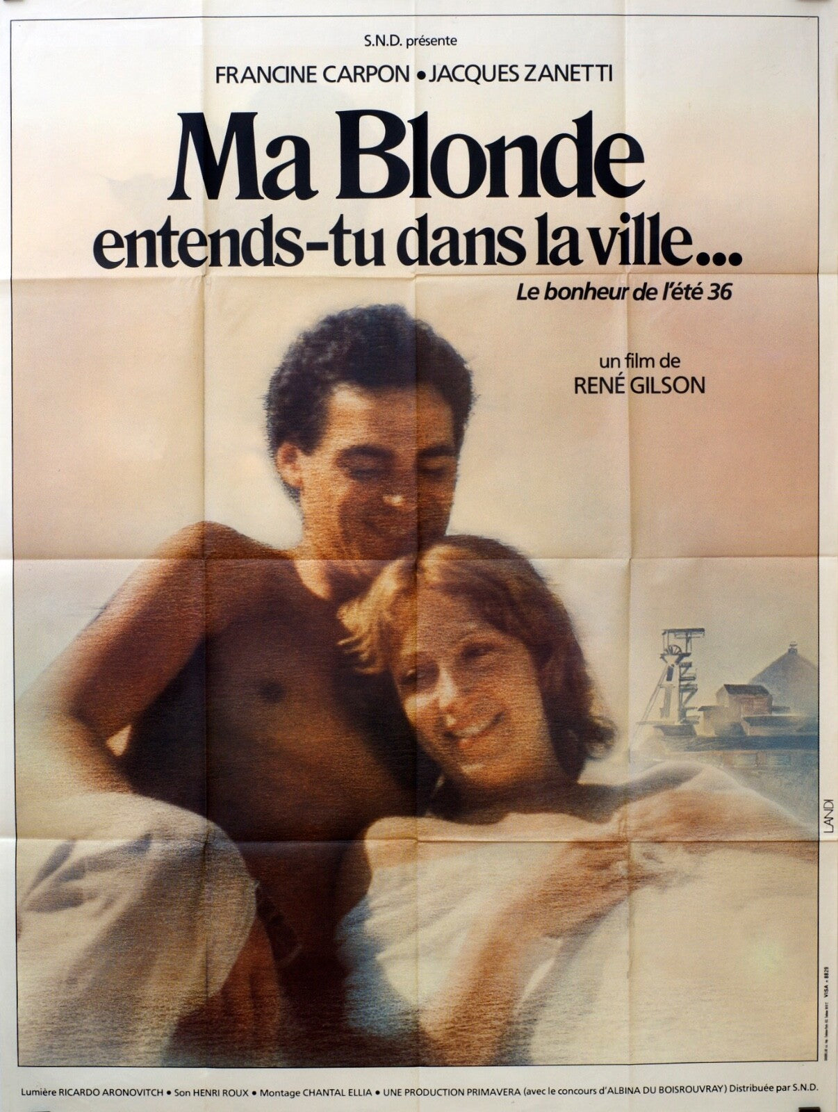 MA BLONDE ENTENDS-TU DANS LA VILLE Movie poster ORIGINAL(120x160)FRANCINE CARPON