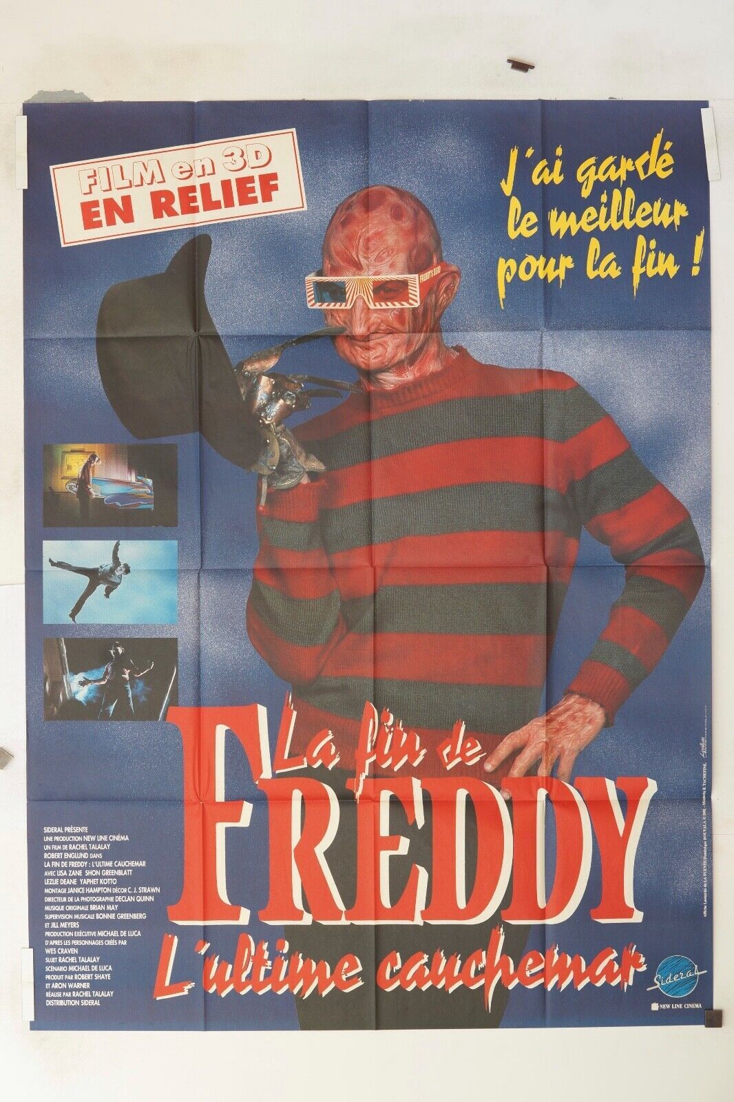 LE FILS DE FREDDY, L’ULTIME CAUCHEMAR MOVIE POSTER ORIGINAL 120x160 JAMES LEGROS