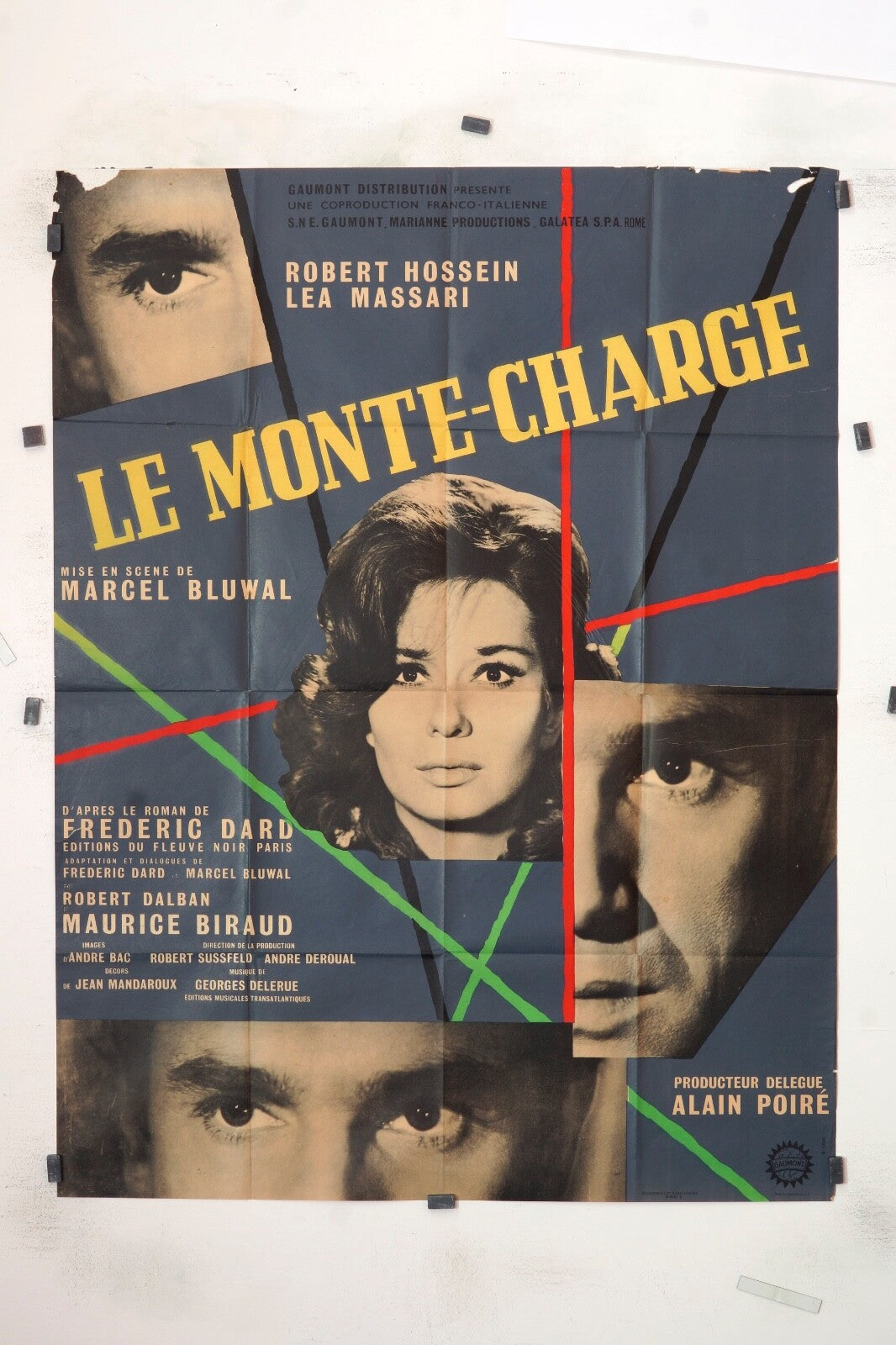 LE MONTE-CHARGE ROBERT HOSSEIN MOVIE POSTER ORIGINAL 120x160