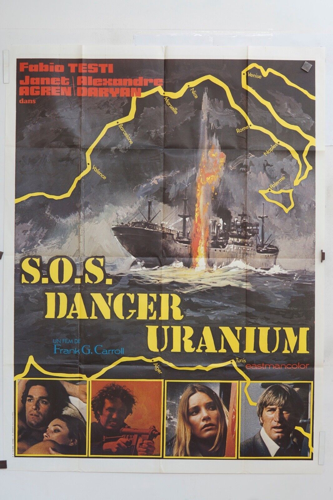SOS DANGER URANIUM MOVIE POSTER ORIGINAL 120x160 RICHARD LAWSON