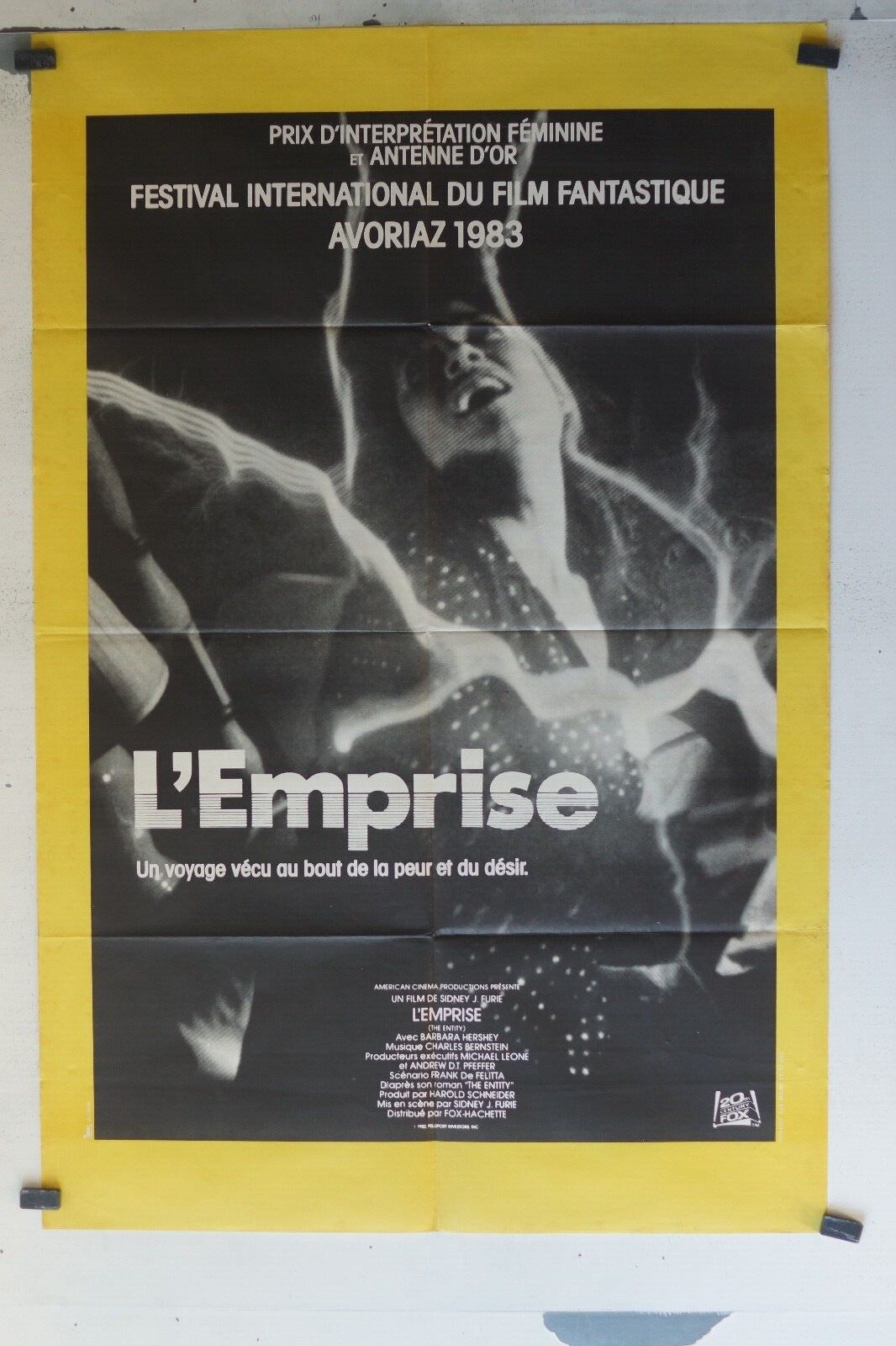 EMPRISE (L’) movie poster ORIGINAL (80x120) Barbara Hershey , Ron Silver