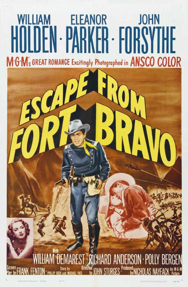 ESCAPE FROM FORT BRAVO MOVIE POSTER ORIGINAL (69x103), STURGES , HOLDEN