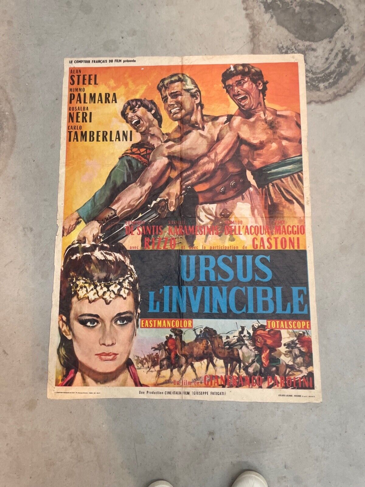 UIRSUS L’INVINCIBLE MOVIE POSTER ORIGINAL (60X80) ALAN STEEL
