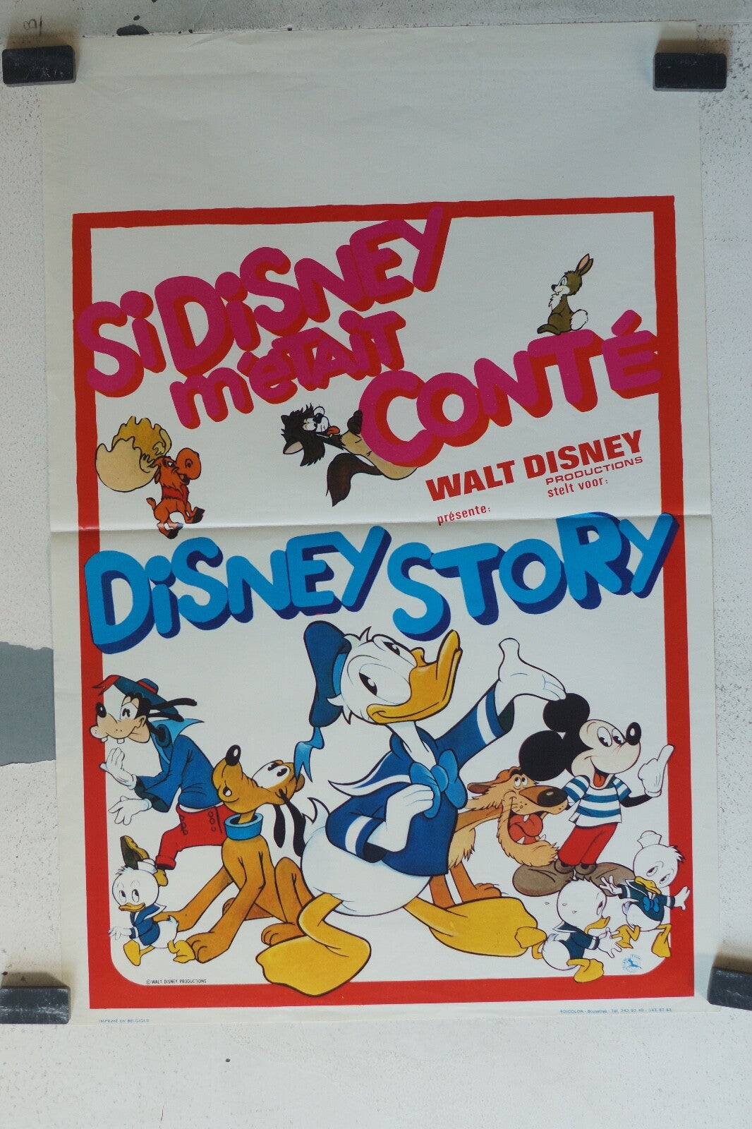 SI DISNEY M’ETAIT CONTE Belge ORIGINAL MOVIE POSTER 30x55 Disney