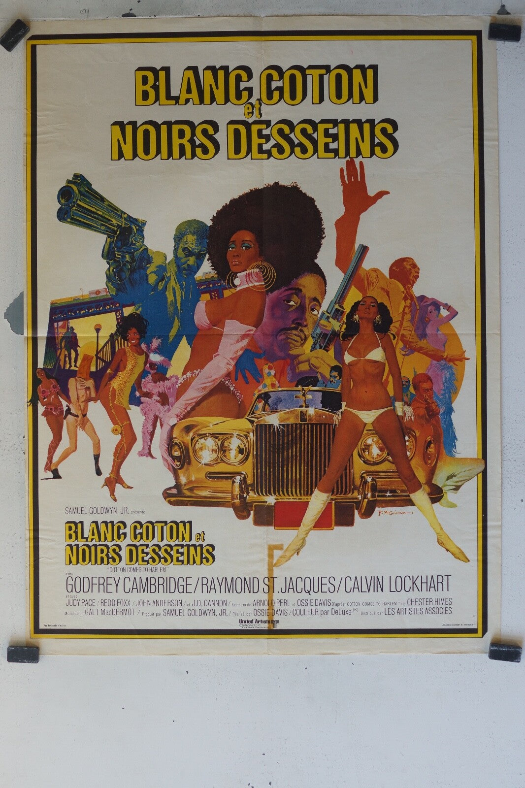 BLANC COTON ET NOIRS DESSEINS movie poster ORIGINAL 60x80 Godfrey Cambridge