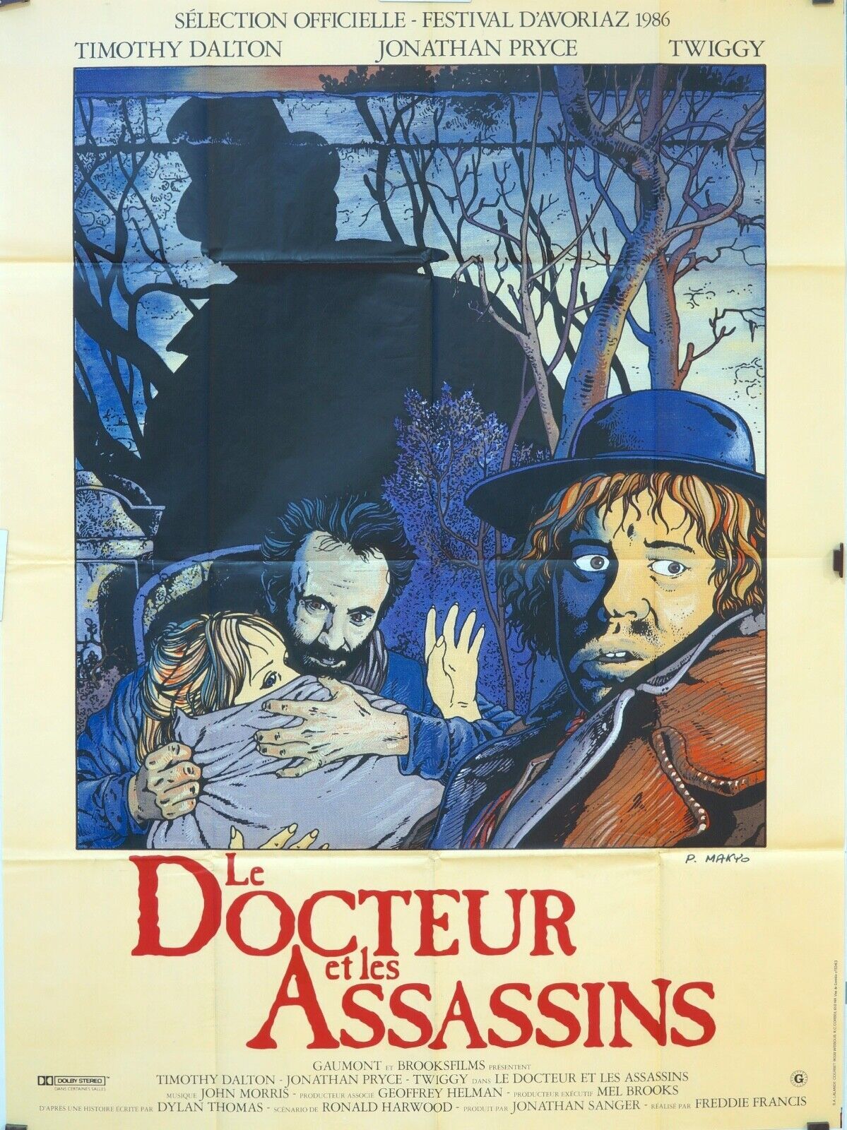 LE DOCTEUR ET LES ASSASSINS ORIGINAL MOVIE POSTER 120x160 TIMOTHY DALTON