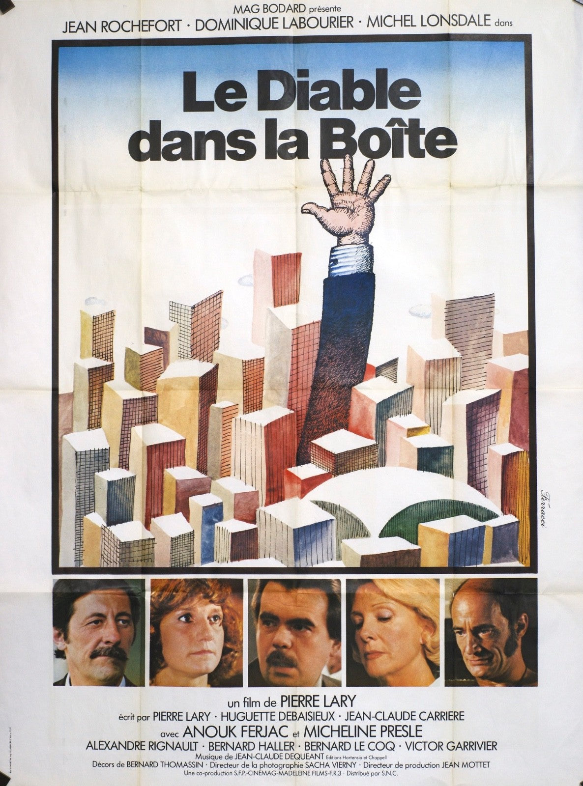 LE DIABLE DANS LA BOITE PIERRE LARY movie poster ORIGINAL 120x160