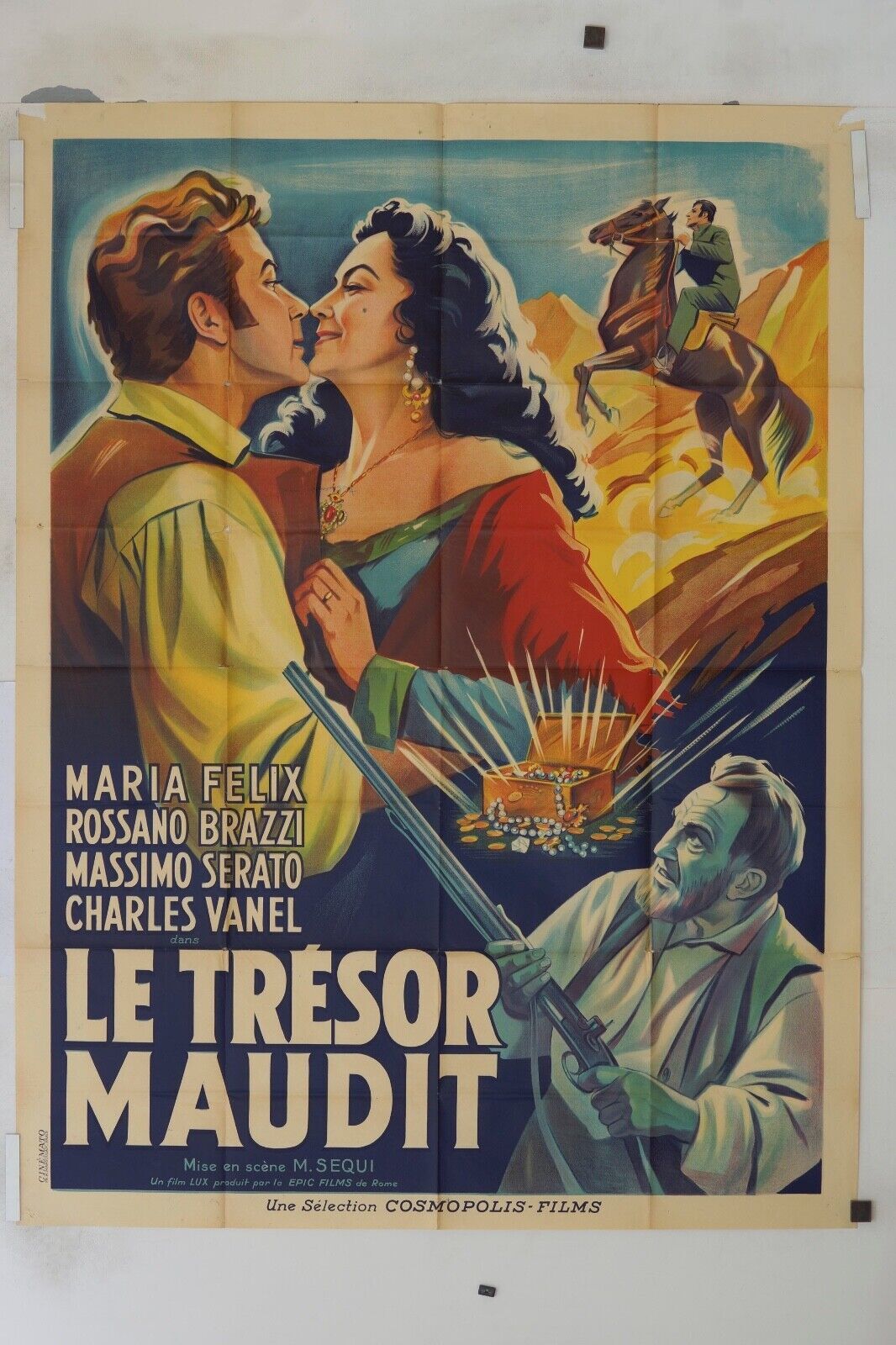 LE TRÉSOR MAUDIT MOVIE POSTER ORIGINAL 120x160 MARIA FELIX