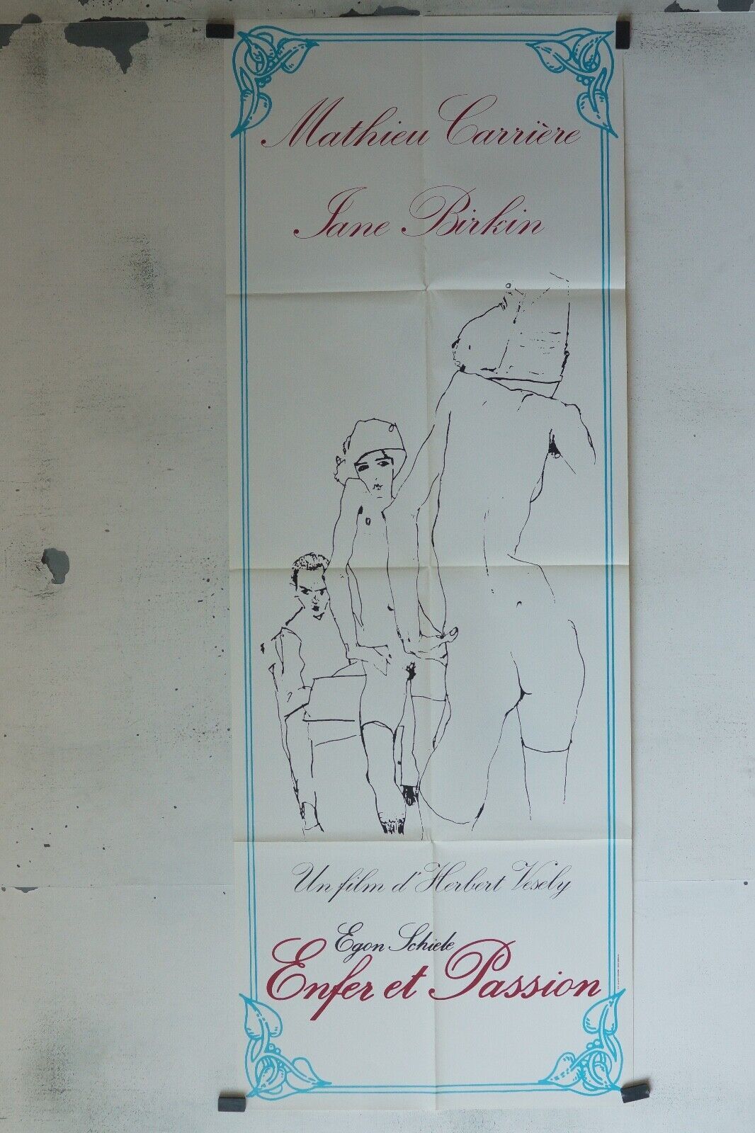 ENFER ET PASSION ORIGINAL 60x160 EGON SCHIELE