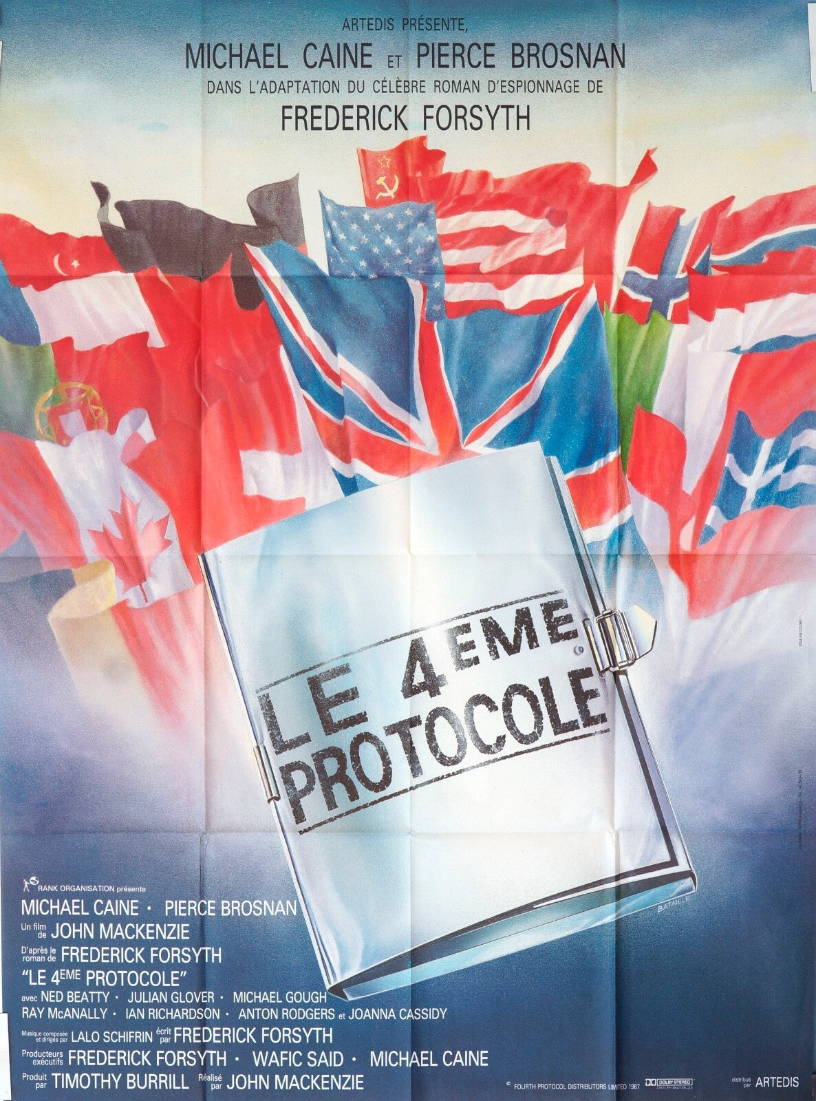 LE 4 EME PROTOCOLE MOVIE POSTER ORIGINAL 120x160 MICHAEL CAINE