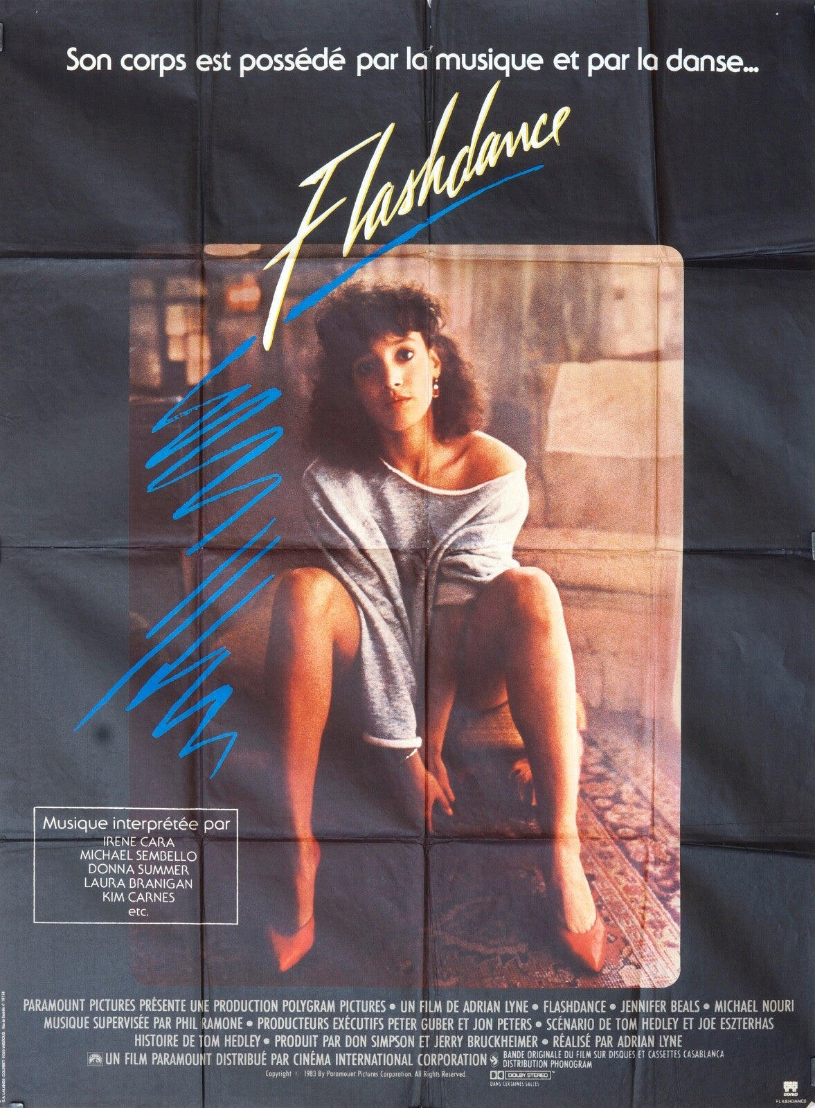 FLASHDANCE MOVIE POSTER ORIGINAL 120x160 JENNIFER BEALS