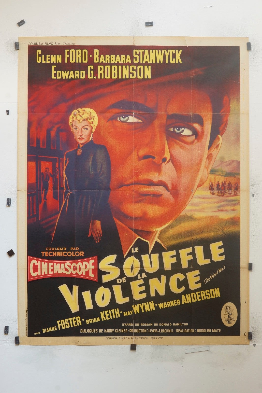 LE SOUFFLE DE LA VIOLENCE GLENN FORD MOVIE POSTER ORIGINAL (120x160)