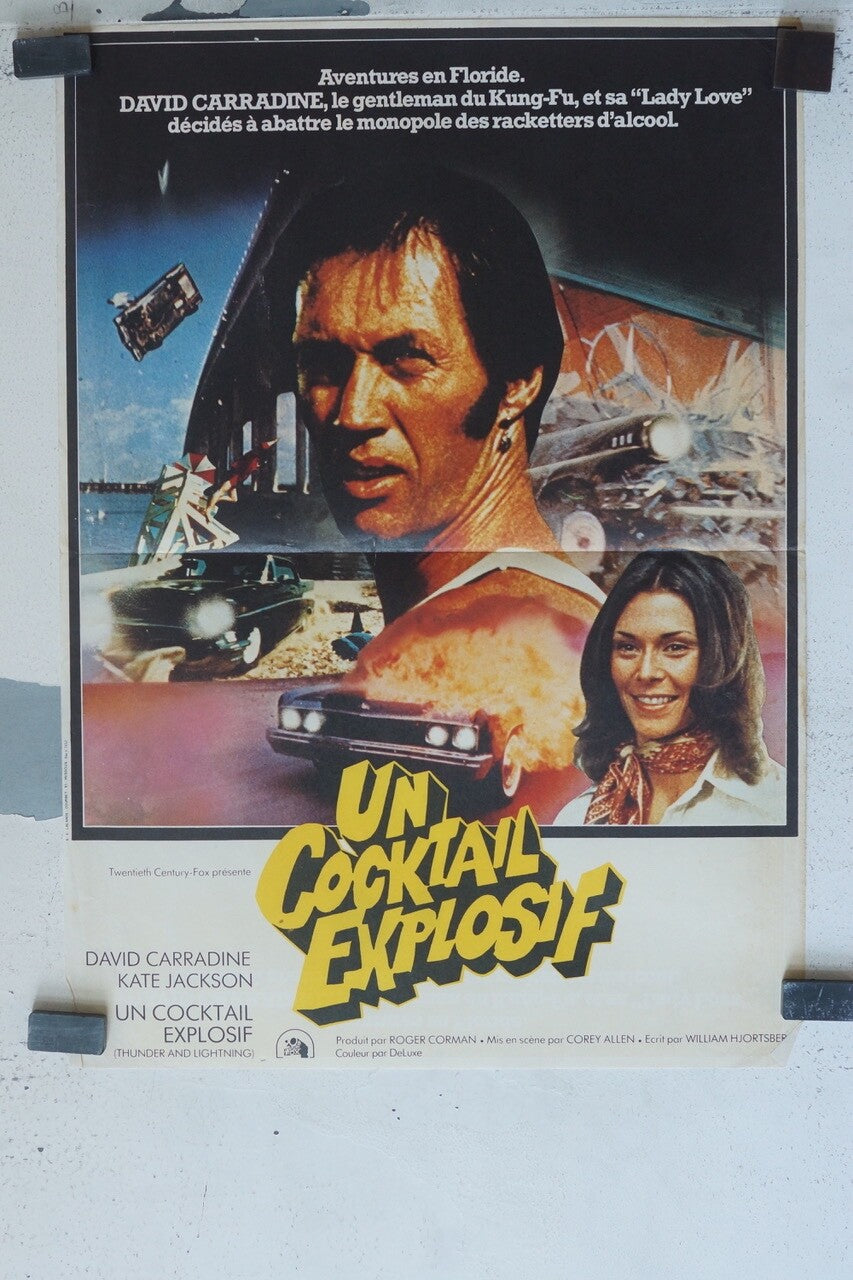 UN COCKTAIL EXPLOSIF POSTER ORIGINAL (40X60) DAVID CARRADINE - KATE JACKSON