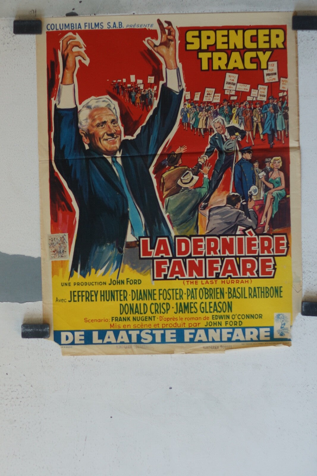 DERNIERE FANFARE (LA) MOVIE POSTER ORIGINAL 54x36 Spencer Tracy , Jeffrey