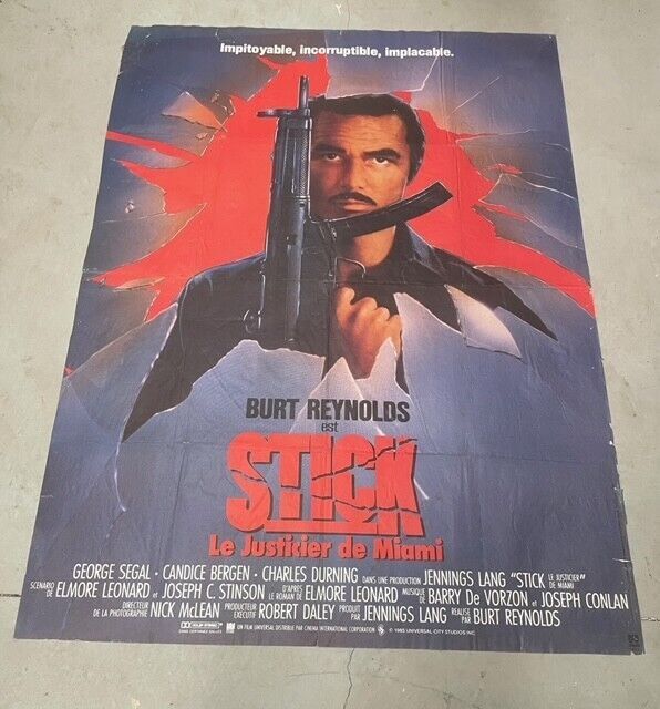 STICK, LE JUSTICIER DE MIAMI, MOVIE POSTER ORIGINAL 120x160, BURT REYNOLDS