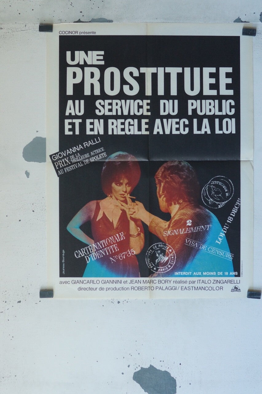 UNE PROSTITUÉE AU SERVICE DU PUBLIC ET EN RÈGLE MOVIE POSTER ORIGINAL (60X80)
