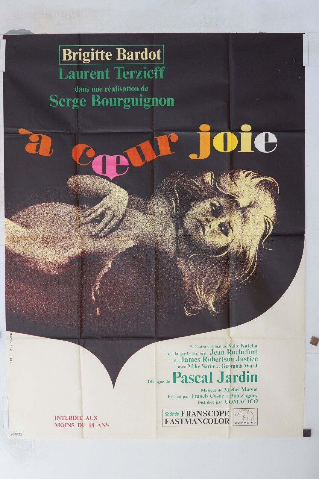 A CŒUR JOIE ORIGINAL MOVIE POSTER 120x160 Brigitte Bardot