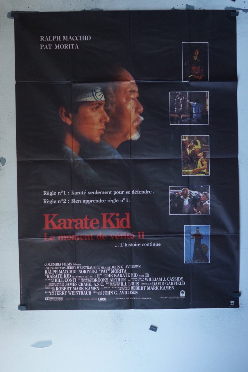 KARATE KID II MOVIE POSTER ORIGINAL 120x160 RALPH MACCHIO, PAT MORITO