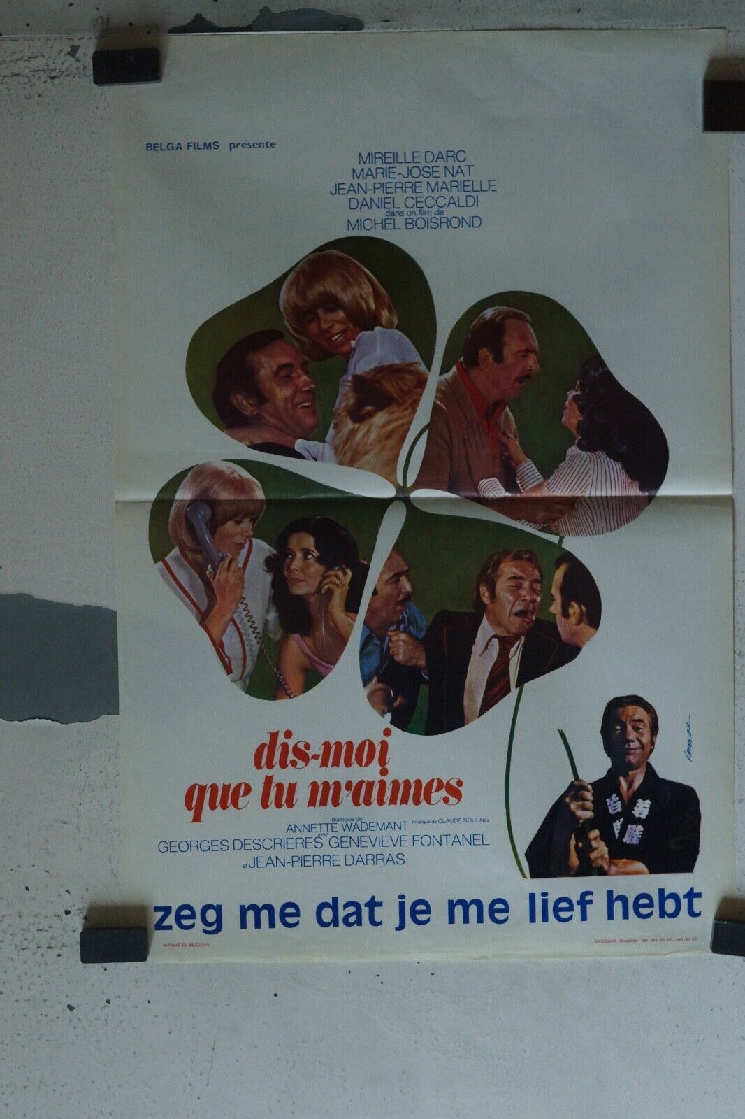 DIS MOI QUE TU M’AIMES MOVIE POSTER ORIGINAL (55X37) JEAN-PIERRE DARRAS