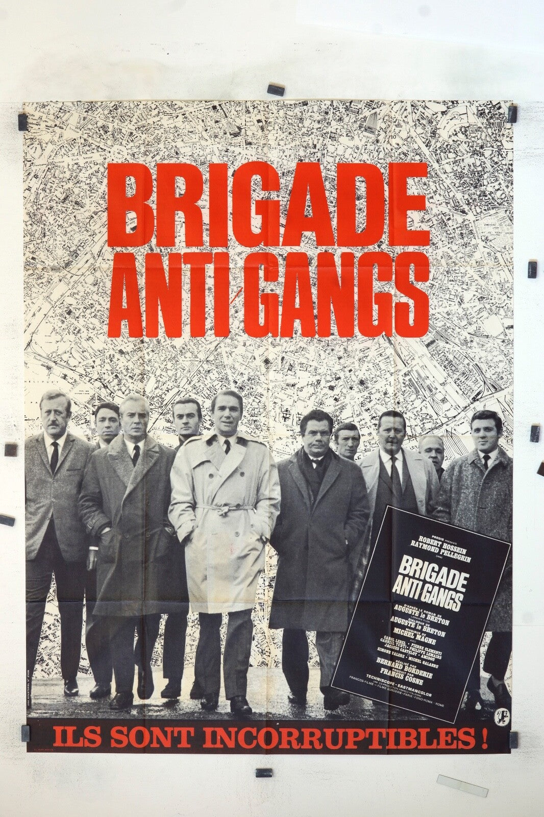 BRIGADE ANTI GANGS ROBERT HOSSEIN ORIGINAL MOVIE POSTER 120x160