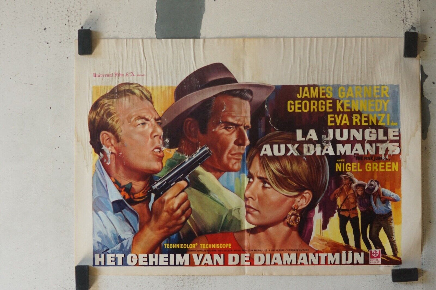 LA JUNGLE AUX DIAMANTS MOVIE POSTER ORIGINAL (55X37) JAMES GARNER