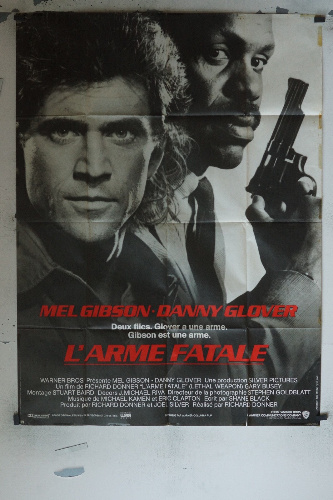 L’ARME FATALE MOVIE POSTER ORIGINAL 120x160 MEL GIBSON