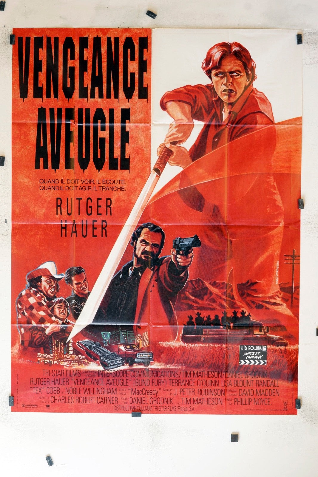 VENGEANCE AVEUGLE RUTGER HAUER ORIGINAL 120x160