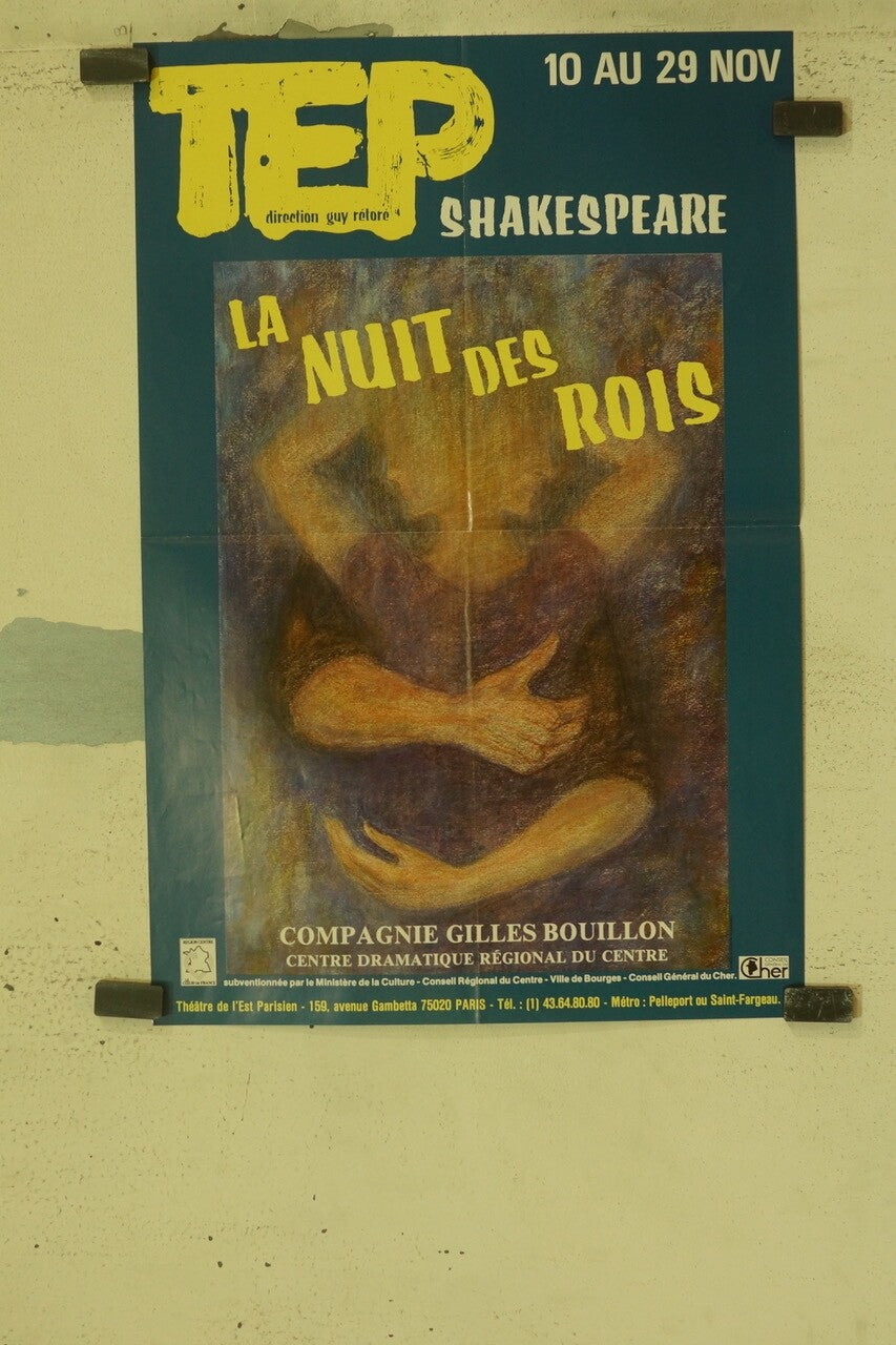 AFFICHE TEP - SHAKESPEARE ORIGINAL 40x60 LA NUIT DES ROIS