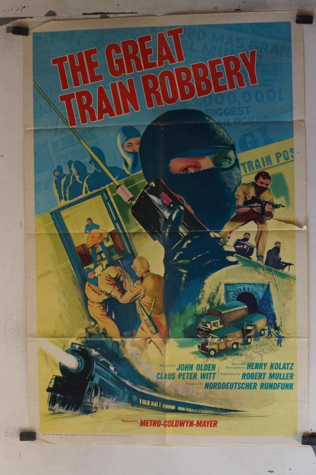 THE GREAT TRAIN ROBBERY ORIGINAL POSTER 69x103 Norddeutscher Rundfunk,