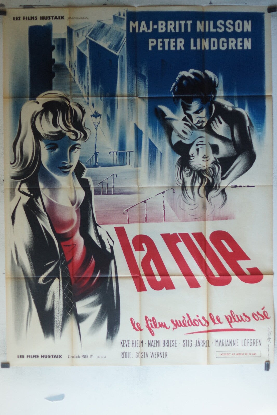 RUE (LA) MOVIE POSTER ORIGINAL 120x160 Maj-Britt Nilsson , Peter Lindgren