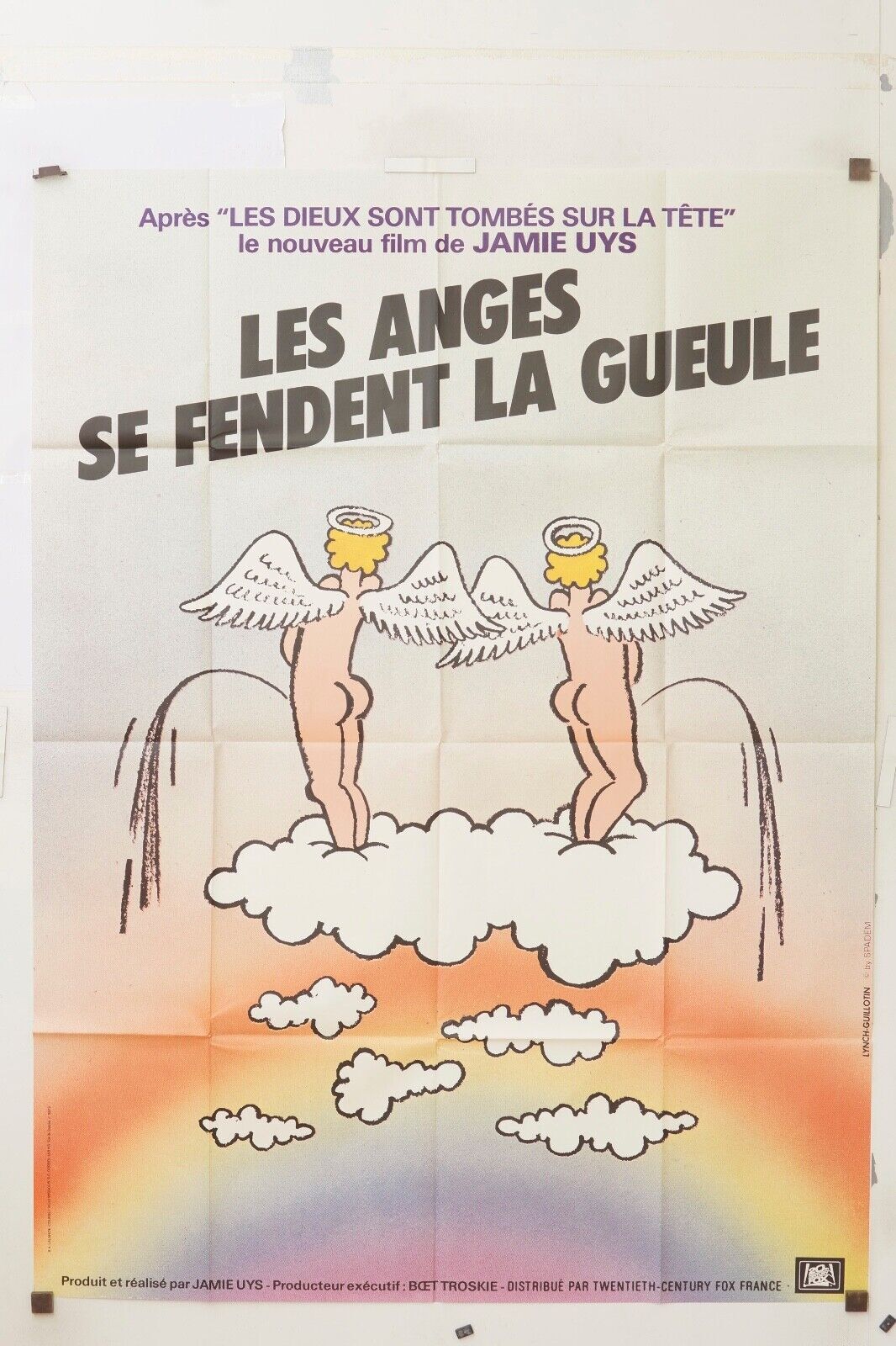 LES ANGES SE FENDENT LA GUEULE MOVIE POSTER ORIGINAL 120x160 JAMIE UYS