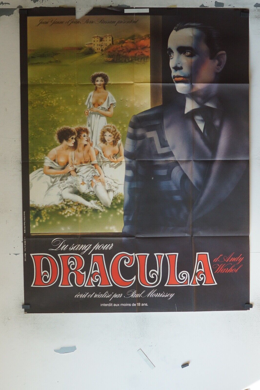 DU SANG POUR DRACULA MOVIE POSTER ORIGINAL 120x160 GENE HACKMAN