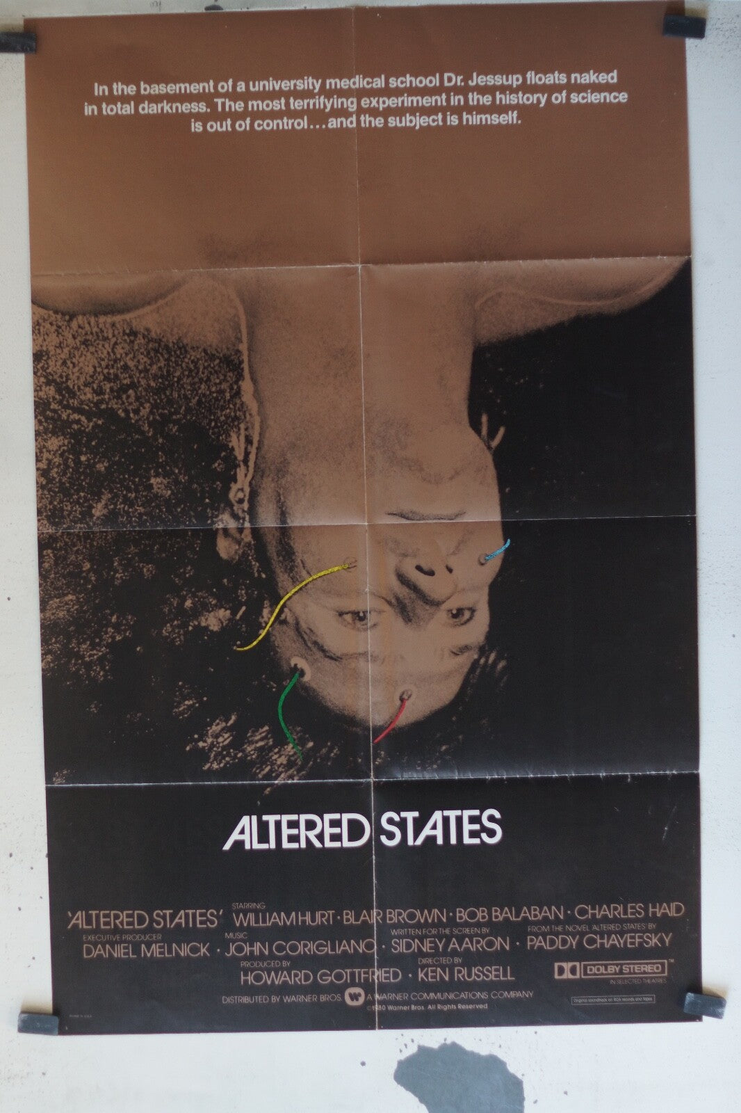 ALTERED STATES MOVIE POSTER ORIGINAL 69x103 William Hurt , Blair Brown