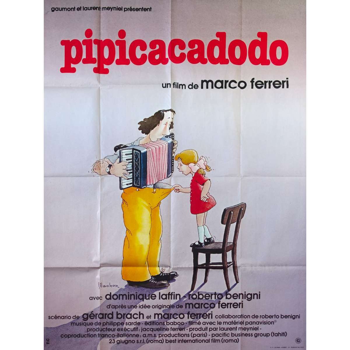 PIPICACADODO MOVIE POSTER ORIGINAL, 120x160 Dominique Laffin, Chiara Moretti
