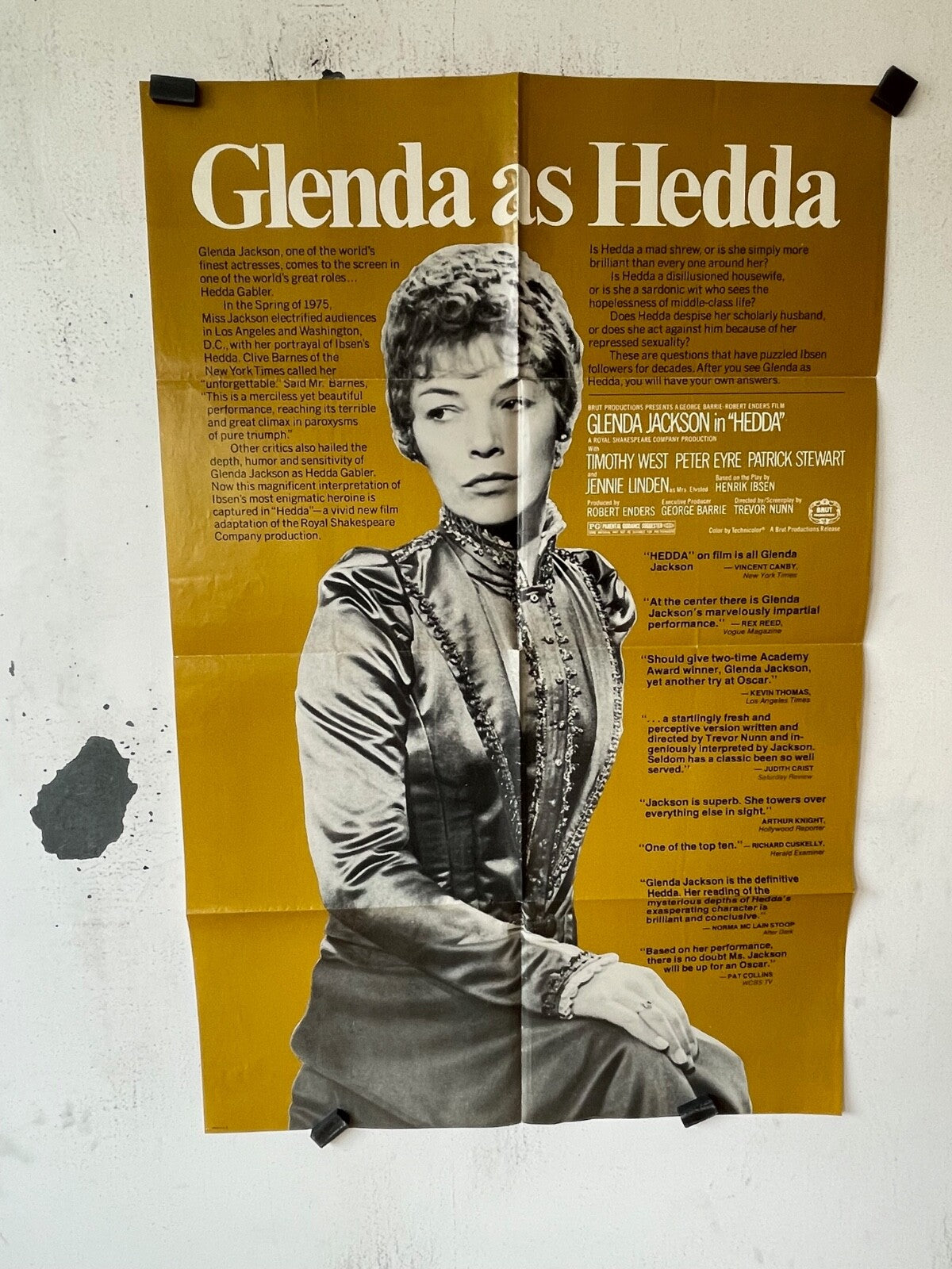"HEDDA" GLENDA JACKSON 1975 ORIGINAL ONE SHEET (70X100) GLENDA JACKSON, TIMOTHY