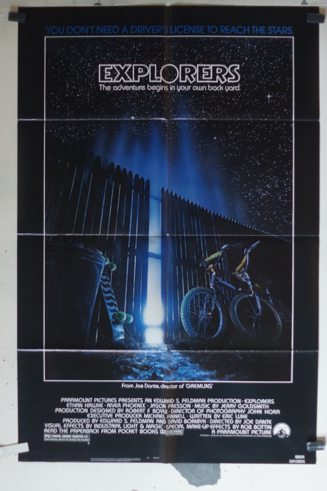 EXPLORERS ORIGINAL MOVIE POSTER 69x103 Ethan Hawke , River Phoenix