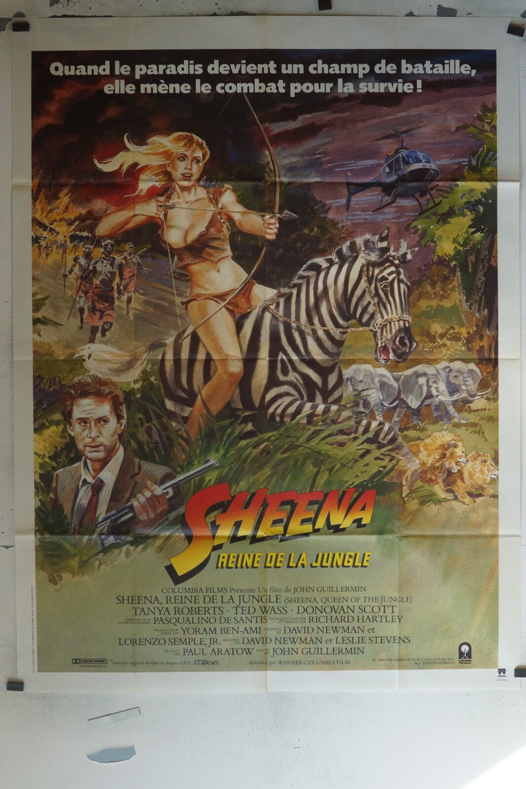 SHEENA LA REINE DE LA JUNGLE MOVIE POSTER ORIGINAL 120x160 TANYA ROBERTS