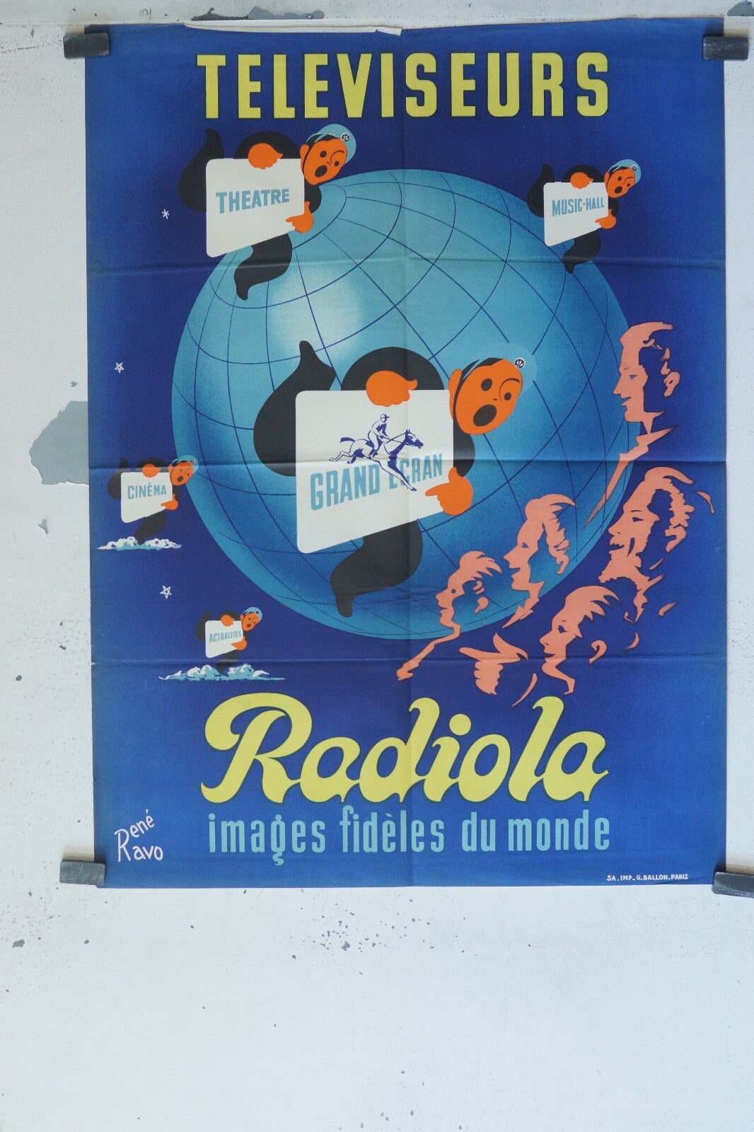 RADIOLA, ADVERTISING POSTER ORIGINAL VINTAGE (50X70)