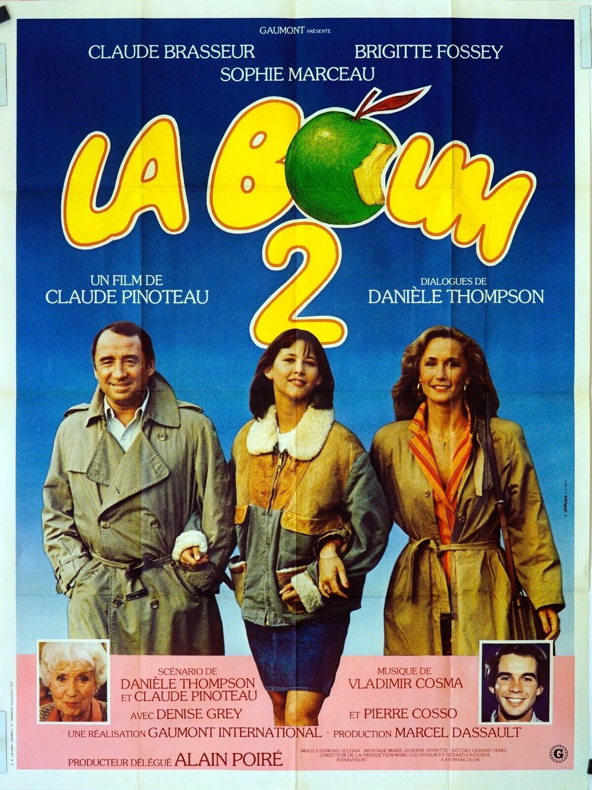 LA BOUM 2 120X160 ORIGINAL MOVIE POSTER CLAUDE BRASSEUR