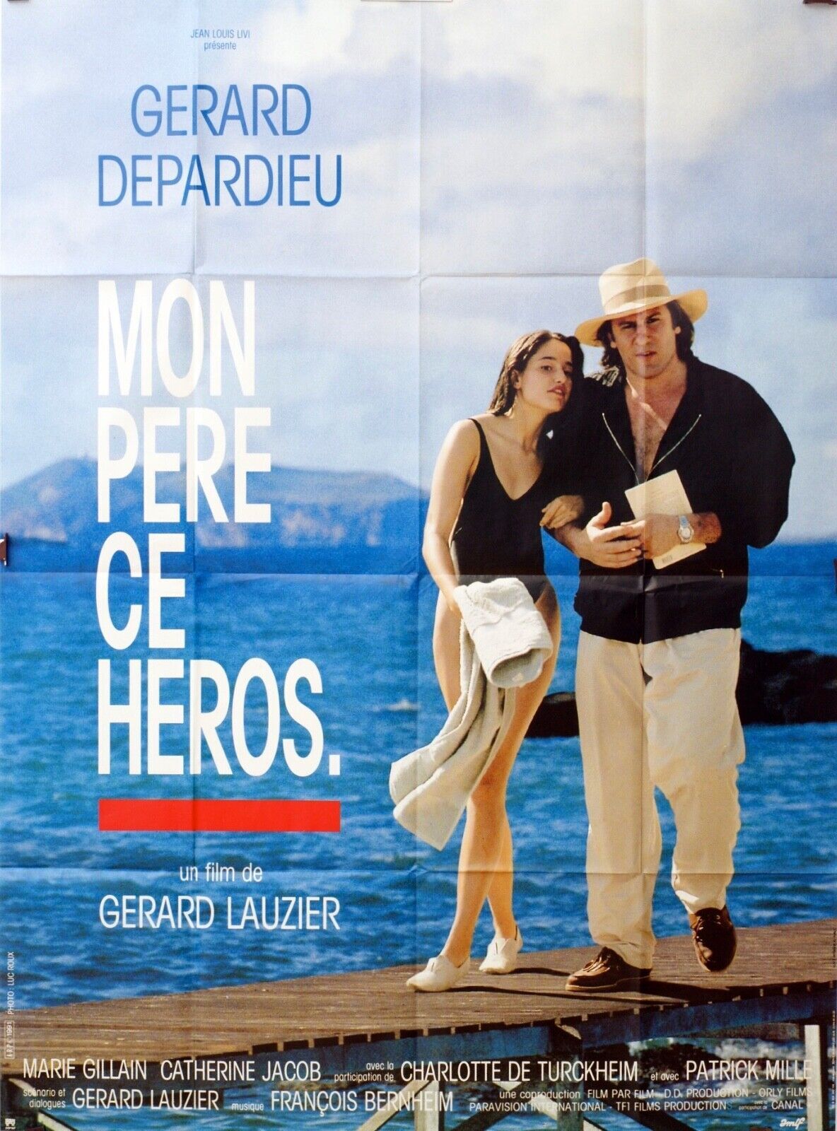 MON PÈRE CE HÉROS MOVIE POSTER ORIGINAL 120x160 GERARD DEPARDIEU