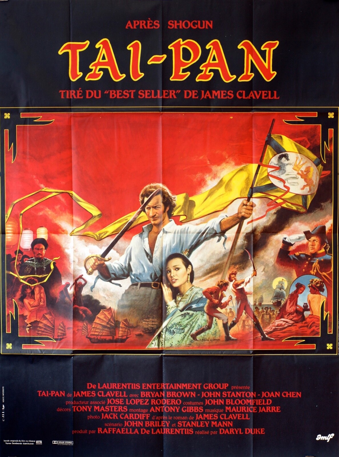 TAI PAN MOVIE POSTER ORIGINAL 120x160 BRYAN BROWN