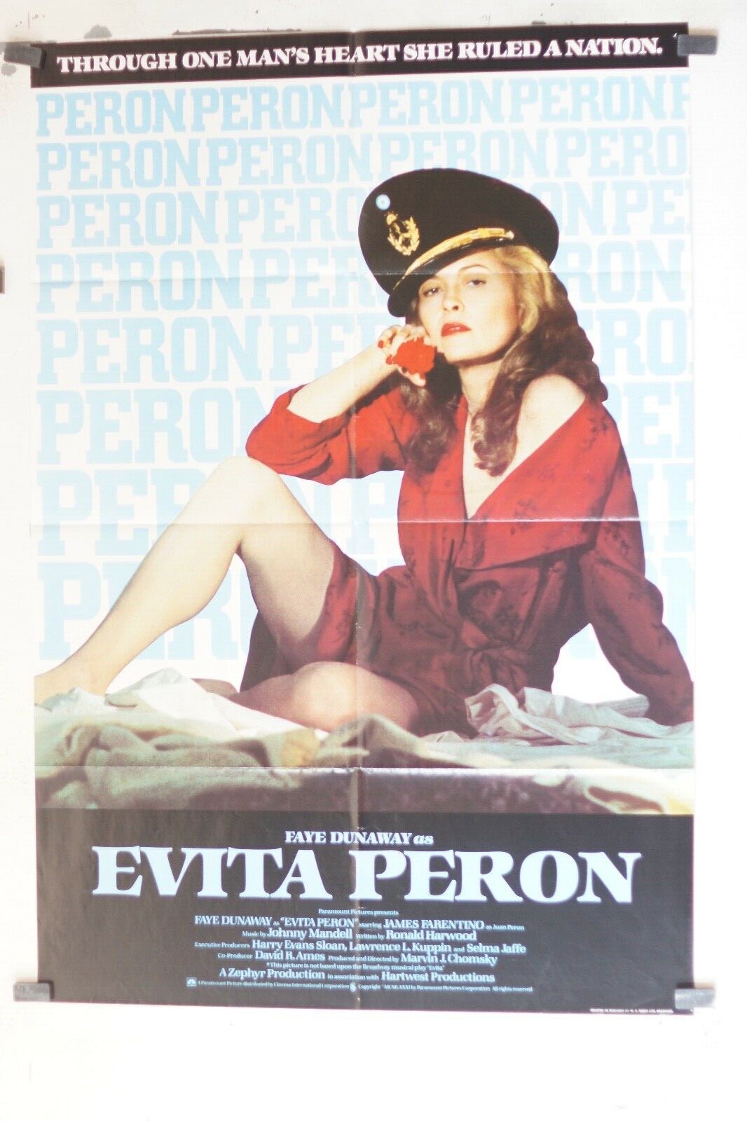 EVITA PERON MOVIE POSTER ORIGINAL (69x103), Faye Dunaway