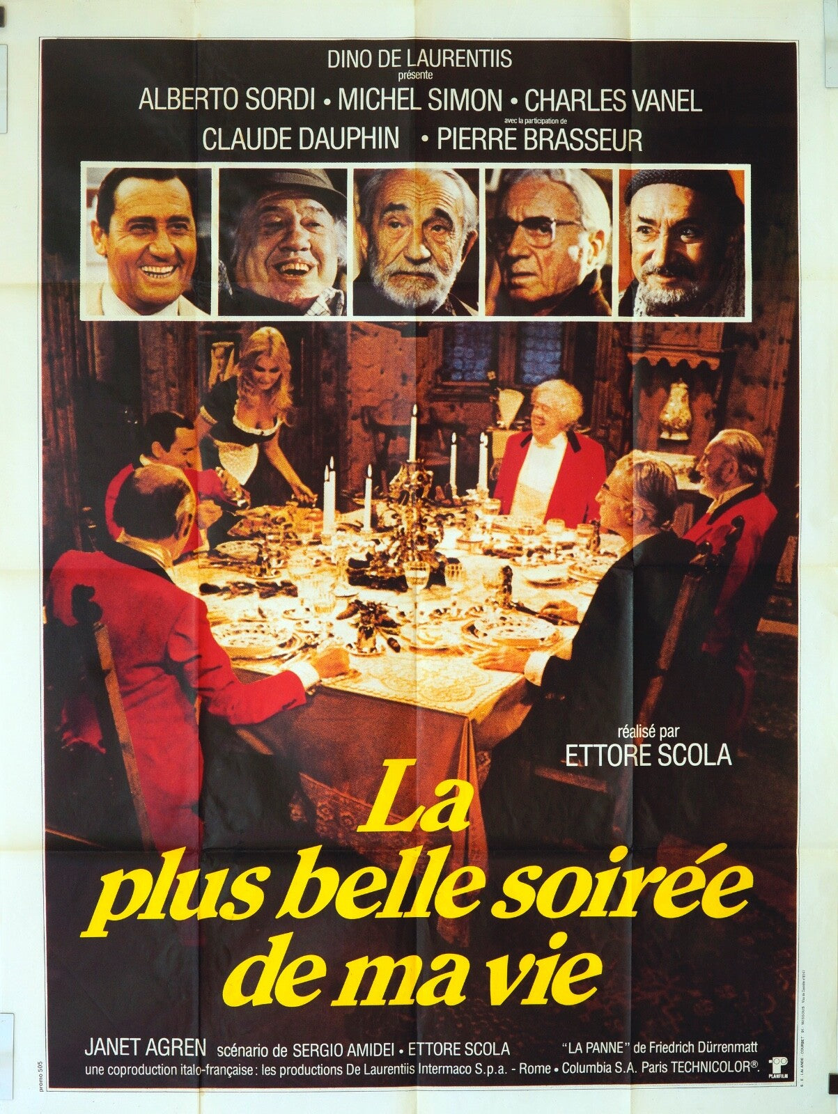 LA PLUS BELLE SOIRÉE DE MA VIE MOVIE POSTER ORIGINAL 120x160 MICHEL SIMON