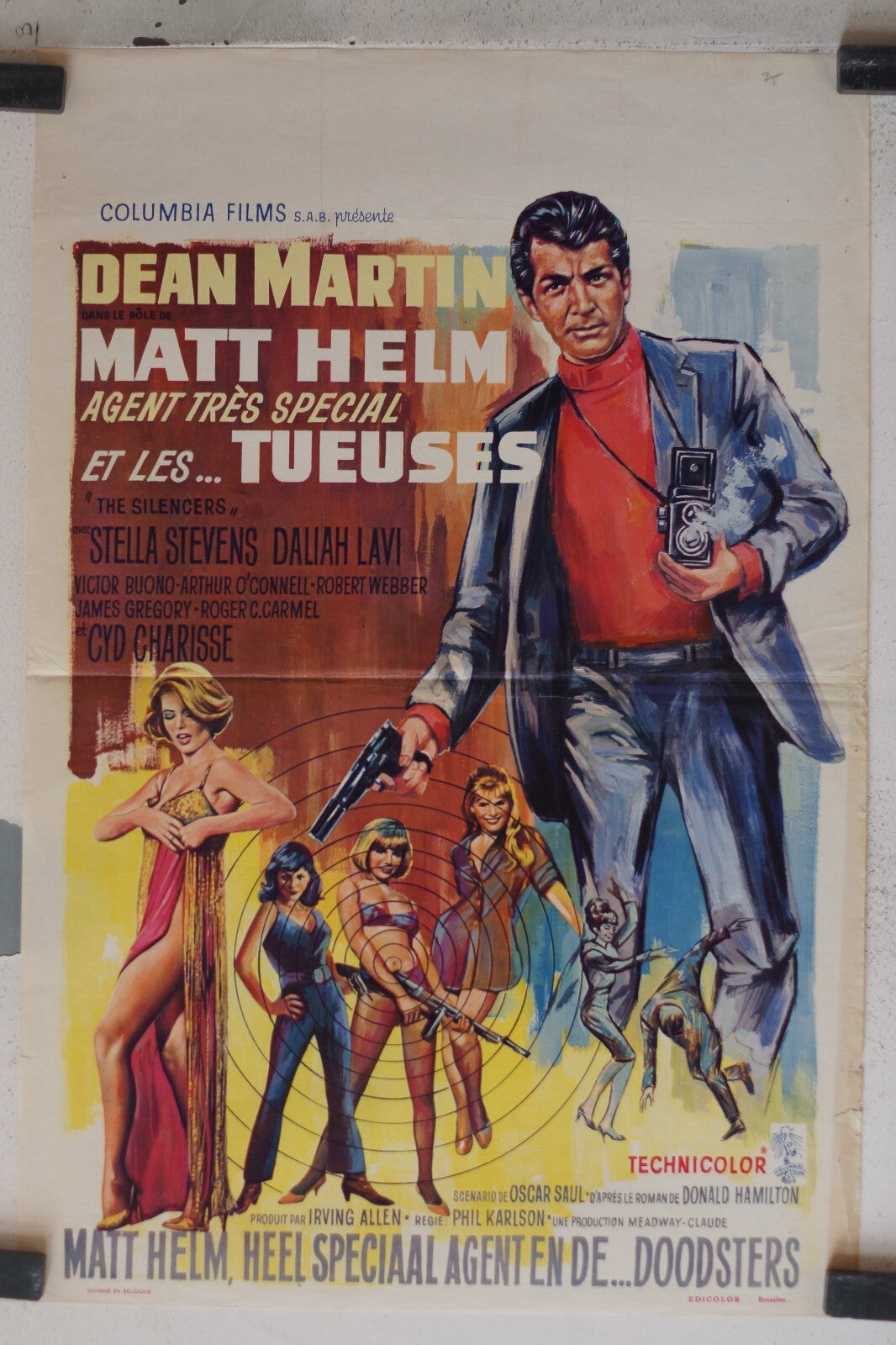 MATT HELM AGENT TRÈS SPECIAL ET LES TUEUSES (POSTER ORIGINAL BELGE)