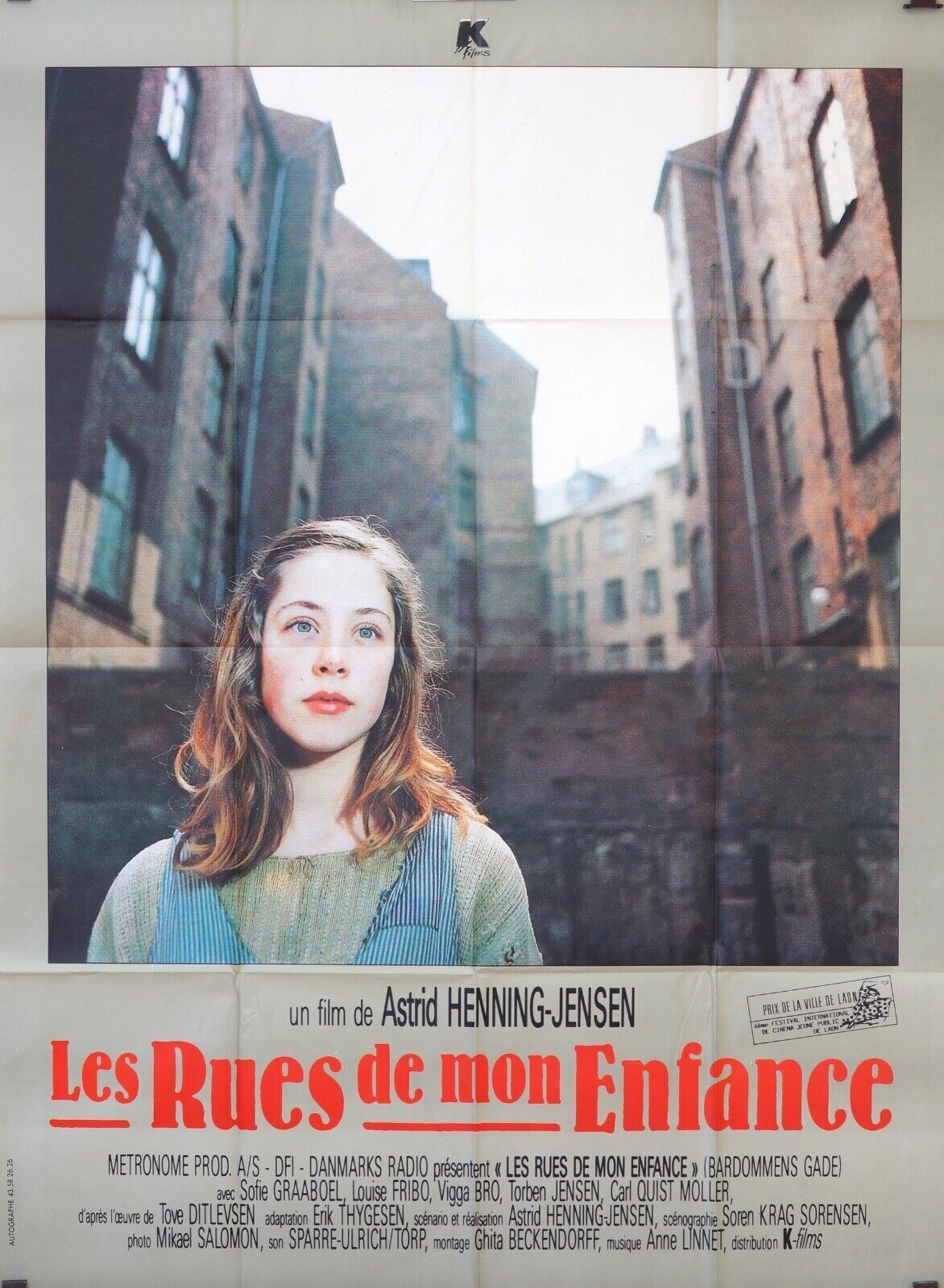 LES RUES DE MON ENFANCE ORIGINAL MOVIE POSTER ORIGINAL (120x160) SOFIE GRAABOEL