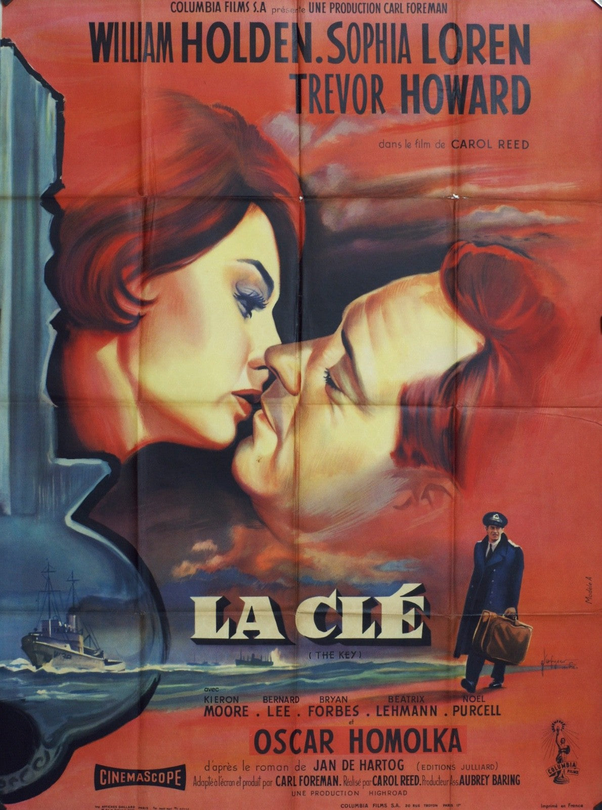 LA CLÉ WILLIAM HOLDEN MOVIE POSTER ORIGINAL 120x160