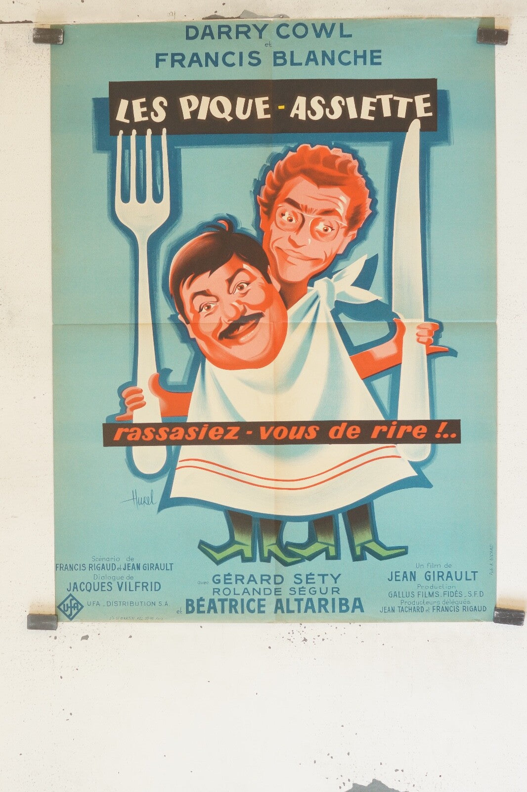 LES PIQUE-ASSIETTE MOVIE POSTER ORIGINAL (60X80) DARRY COWL – FRANCIS BLANCHE