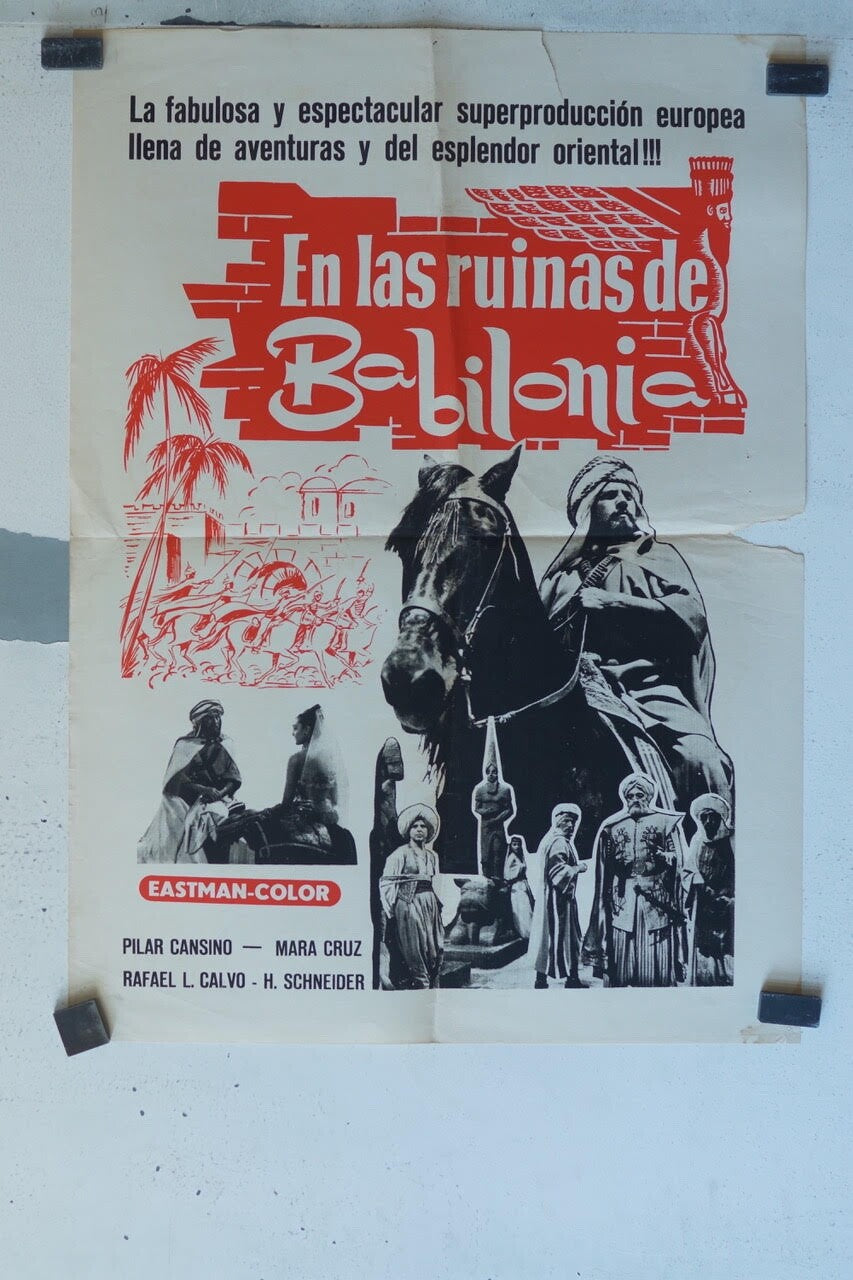 EN LAS RUINAS DE BABILONIA MOVIE POSTER ORIGINAL (60X80) FERNANDO SANCHO, GEROG